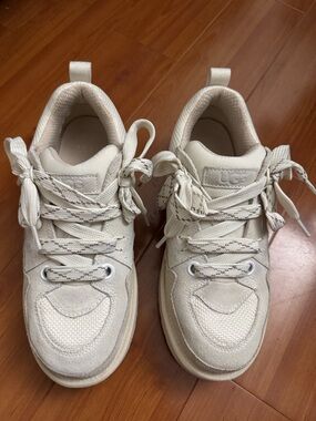 UGG Neutral Off-White Chunky Lace-Up Sneakers